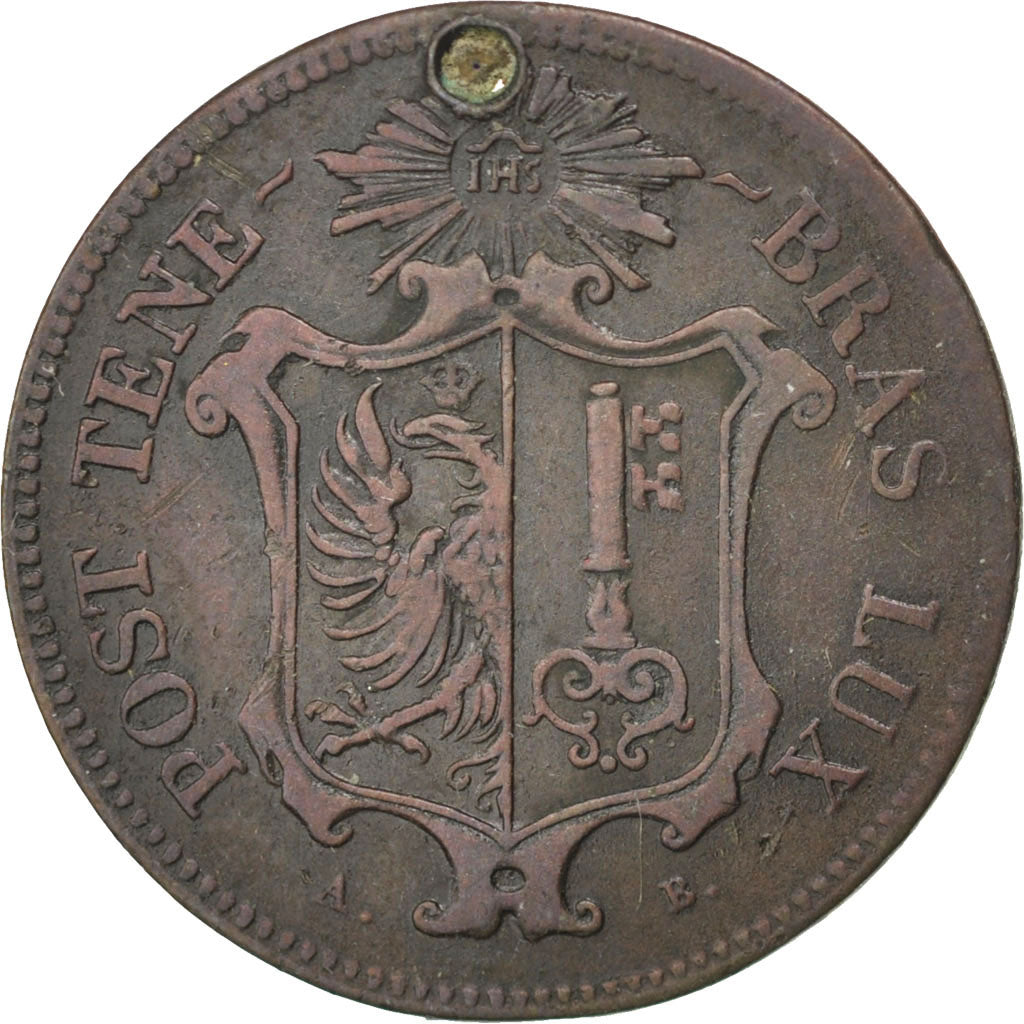 Switzerland, 5 Centimes, 1847, KM #133, EF(40-45), Billon, 1.97