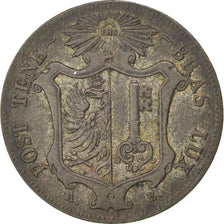 SWISS CANTONS, 10 Centimes, 1847, KM #134, EF(40-45), Billon, 2.57