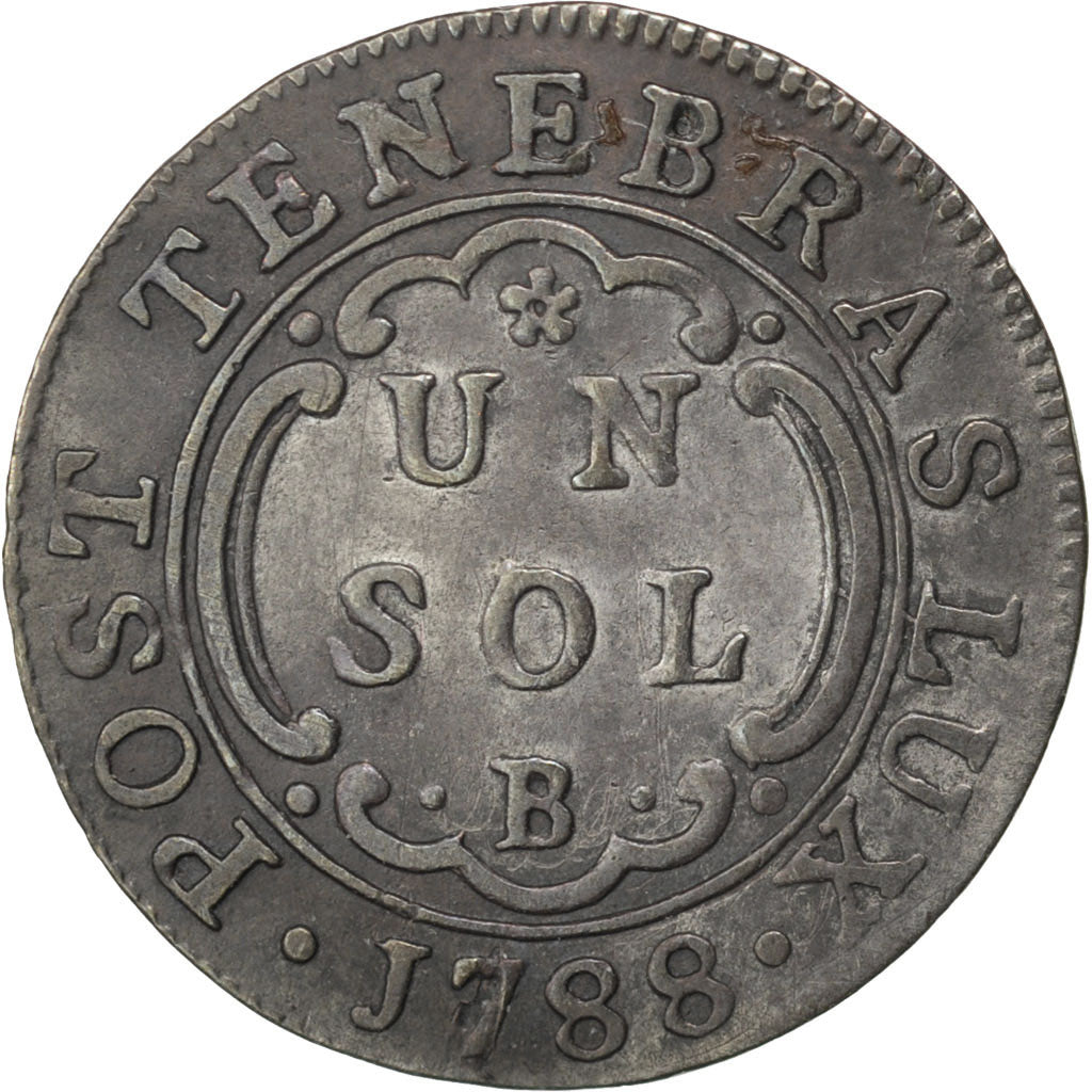 SWISS CANTONS, Sol, 1788, KM #87, AU(50-53), Billon, 0.99