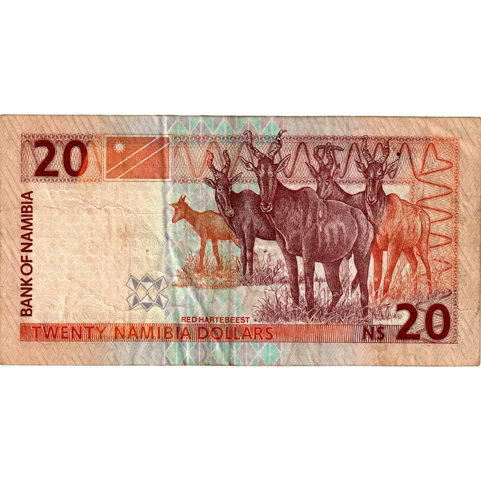 Geldschein, Namibia, 20 Namibia Dollars, 1996, KM:6a, S