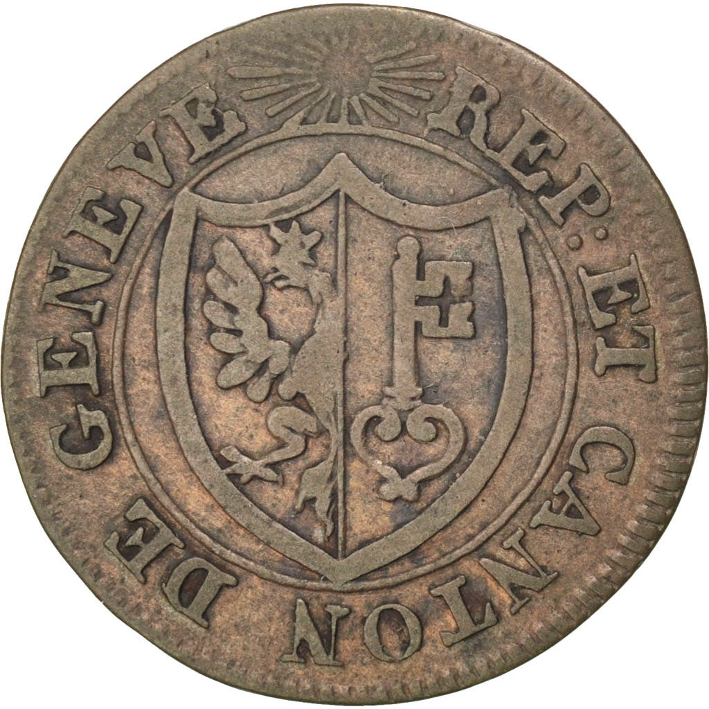 SWISS CANTONS, Sol, 1819, KM #119, VF(30-35), Billon, 1.00