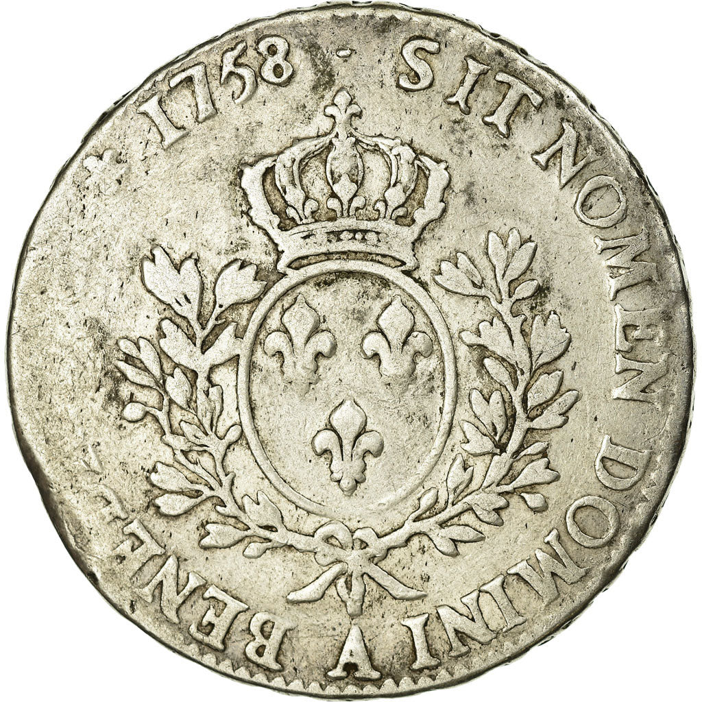 Coin, France, Louis XV, Écu au bandeau, Ecu, 1758, Paris, EF(40-45), Silver