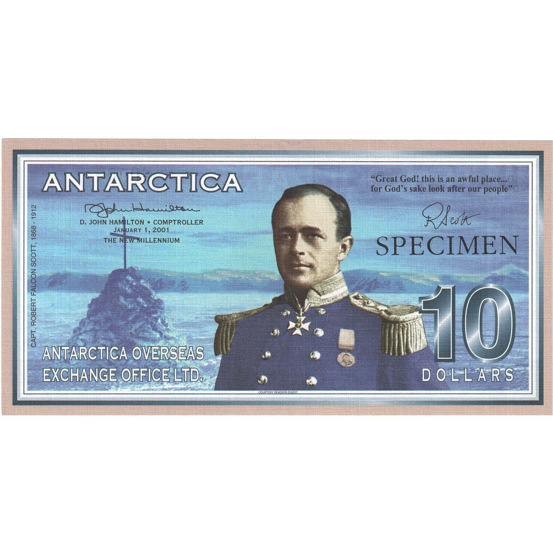 Billete, 10 Dollars, 2001, Antártico, 2001-01-01, UNC