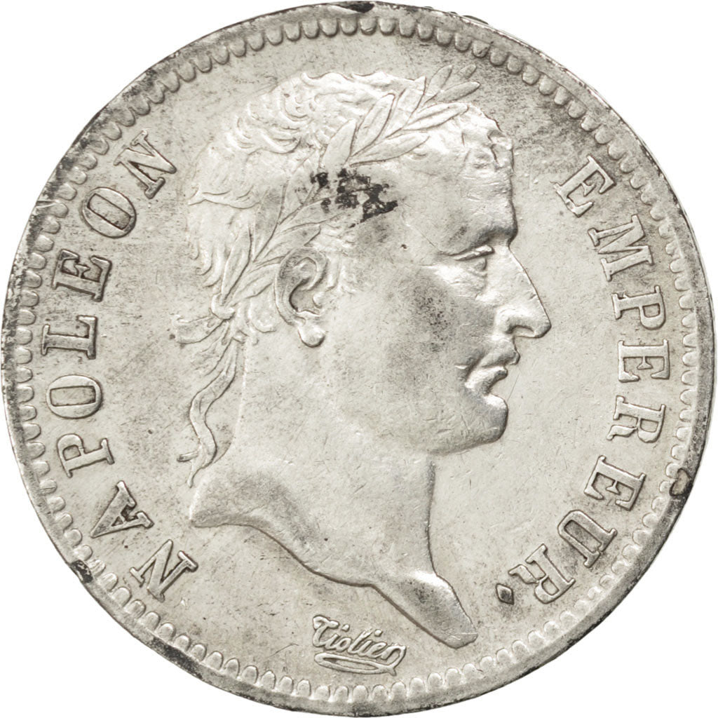 FRANCE, Napoléon I, Franc, 1809, Paris, KM #692.1, EF(40-45), Silver, Gadoury #.