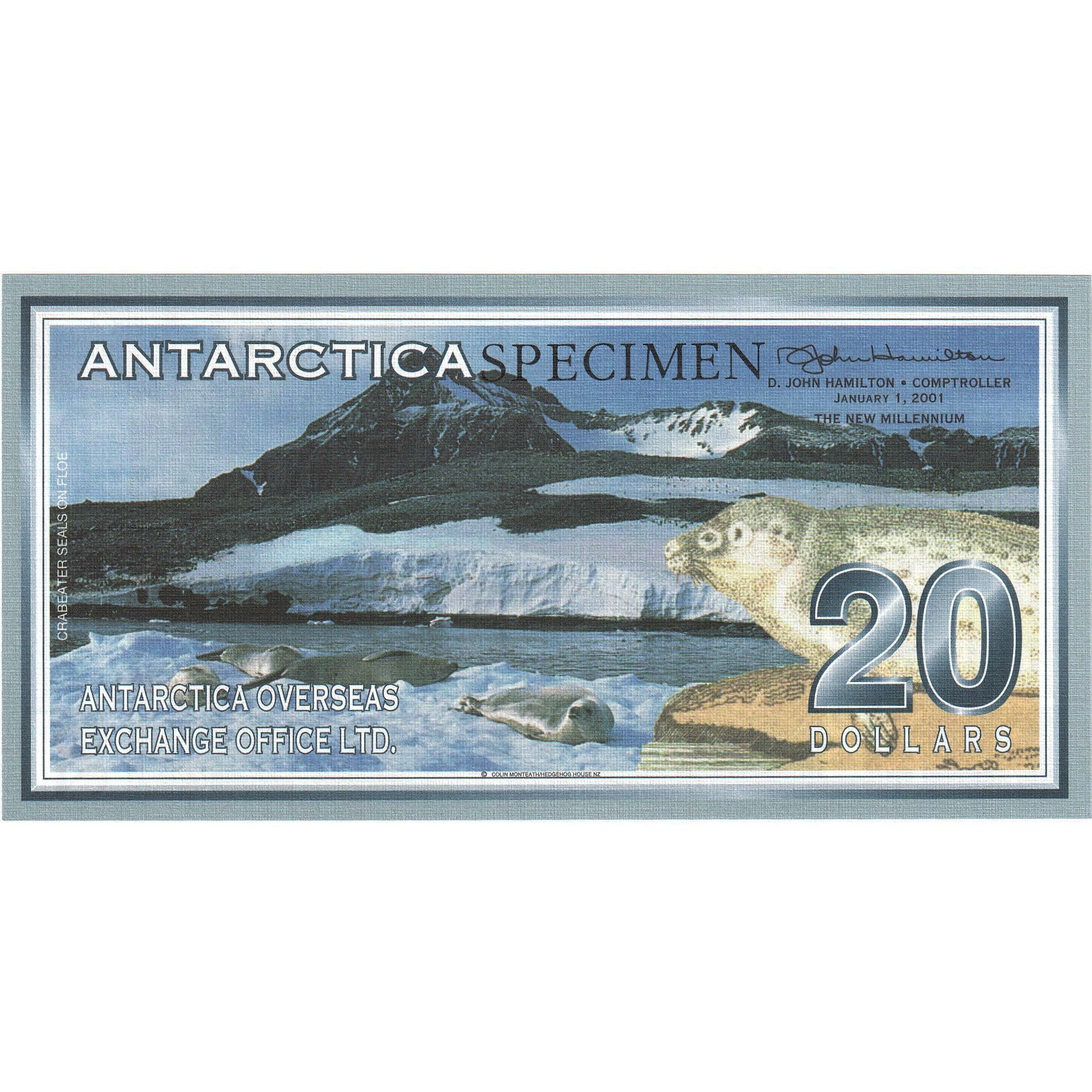 Billete, 20 Dollars, 2001, Antártico, 2001-01-01, UNC