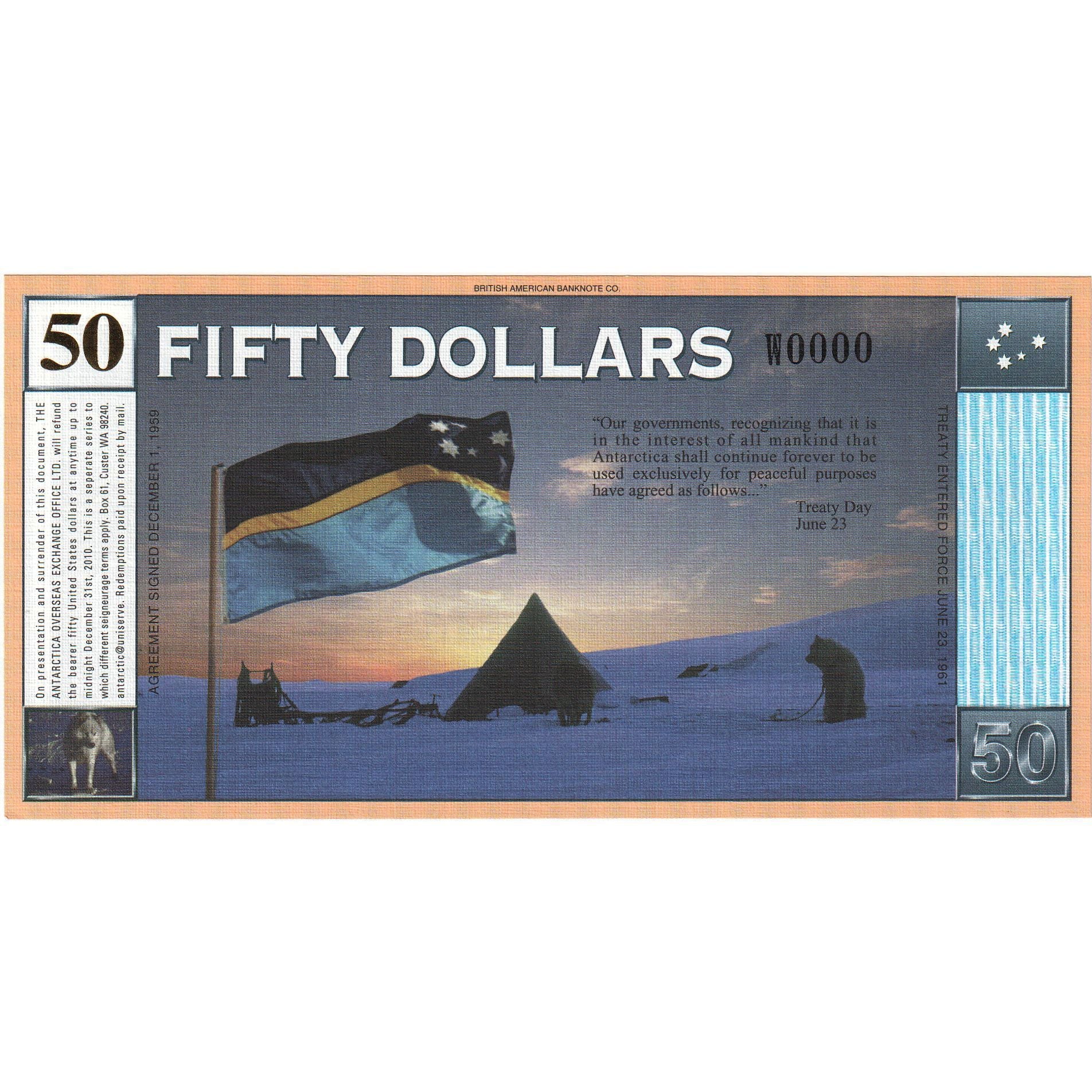 Banknote, Antarctic, 50 Dollars, 2001, 2001-01-01, UNC(65-70)