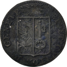 CANTONI SVIZZERI, GENEVA, Sol, 1833, BB, Biglione, KM:120