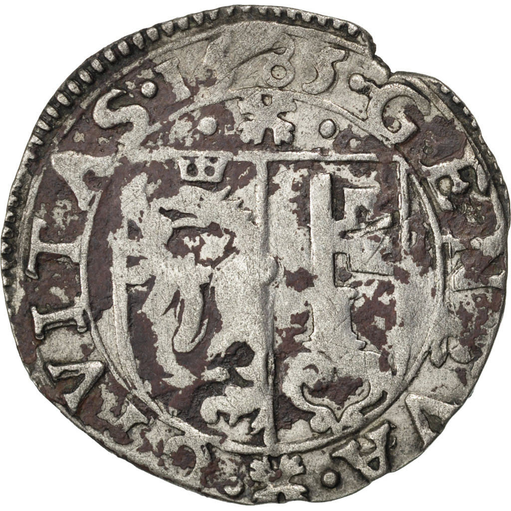Switzerland, 3 Sols, 1585, EF(40-45), Billon, 3.31