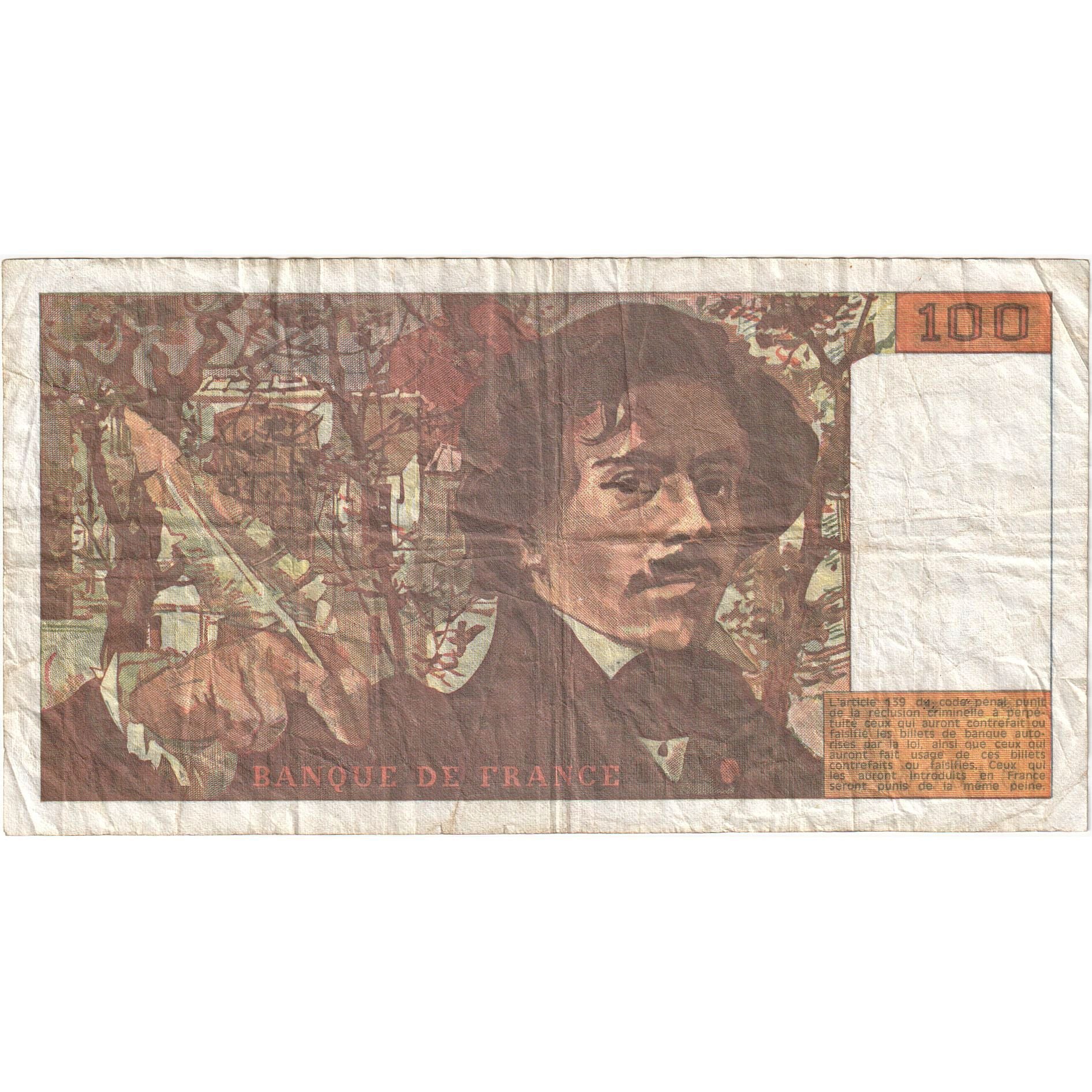 Frankreich, 100 Francs, Delacroix, 1993, A.219, S, Fayette:69bis.7, KM:154g