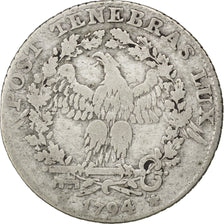 SWISS CANTONS, 15 Sols, 1794, KM #97, VG(8-10), Silver, 2.91