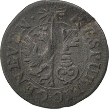 SWISS CANTONS, 6 Deniers, 2 Quarts, 1730, KM #65, VF(30-35), Billon, 0.72