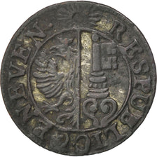 Suisse, Canton de Genève, 6 Deniers (2 Quarts), 1730, KM 65