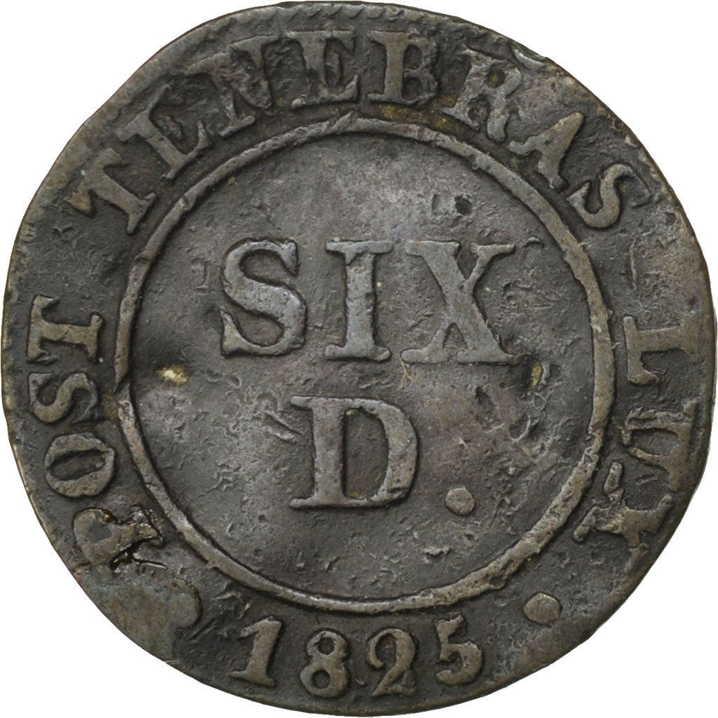 SWISS CANTONS, 6 Deniers, 1825, KM #118, AU(50-53), Billon, 0.79