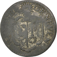 SWISS CANTONS, 9 Deniers, 3 Quarts, 1775, KM #78, VF(20-25), Billon, 0.77