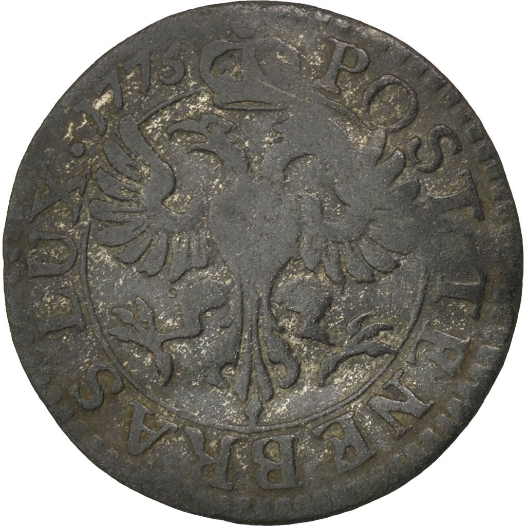 SWISS CANTONS, 9 Deniers, 3 Quarts, 1775, KM #78, VF(20-25), Billon, 0.77