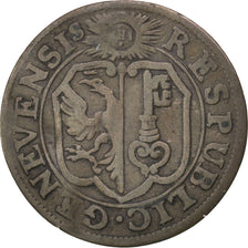 SWISS CANTONS, 18 Deniers, 6 Quarts, 1775, KM #67, EF(40-45), Billon, 1.06
