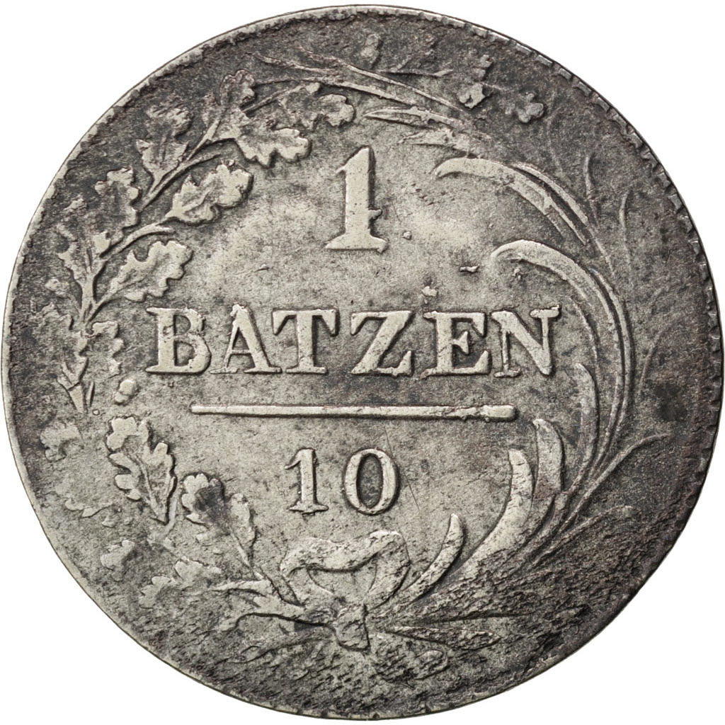 Coin, SWISS CANTONS, FREIBURG, Batzen, 1811, EF(40-45), Billon, KM:75