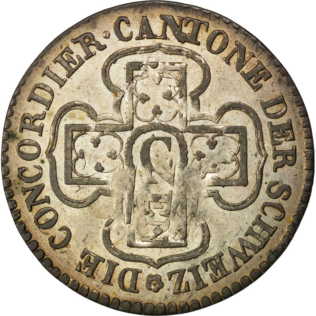 SWISS CANTONS, Batzen, 1829, KM #85, AU(50-53), Billon, 2.07