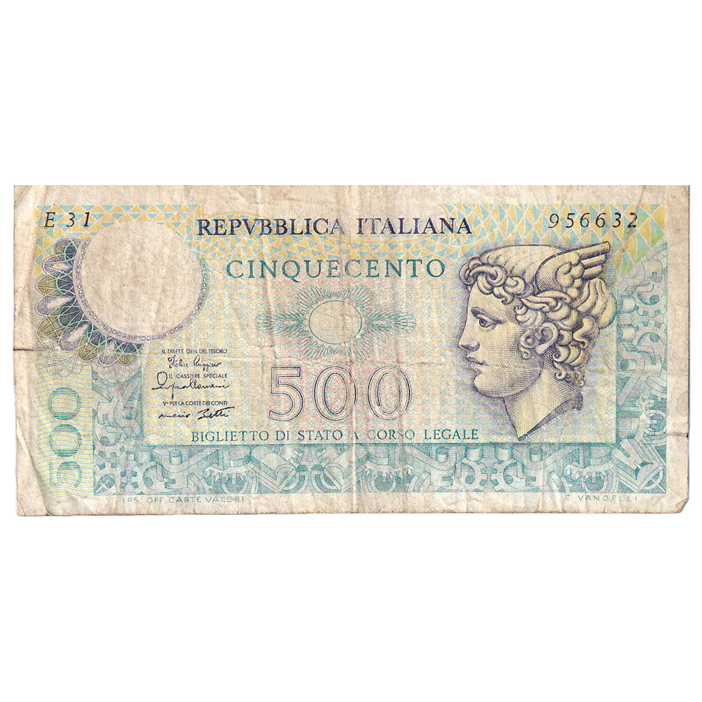 Banknote, Italy, 500 Lire, 1979, 1979-04-02, KM:94, VG(8-10)