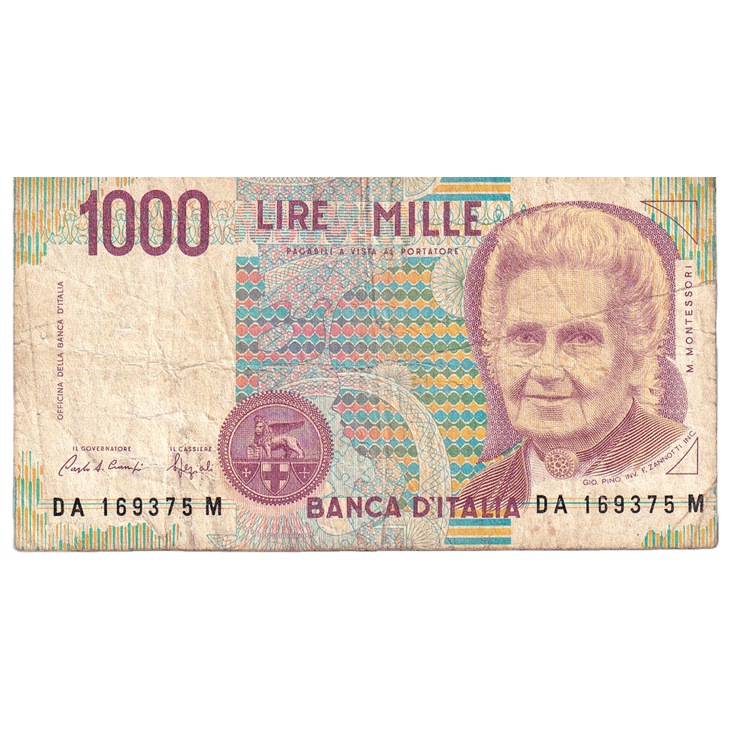 Banknote, Italy, 1000 Lire, 1990-1993, KM:114a, VG(8-10)