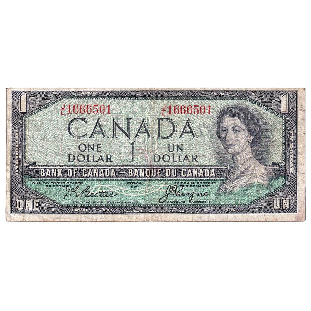 Banknote, Canada, 1 Dollar, 1954, KM:74a, VF(20-25)