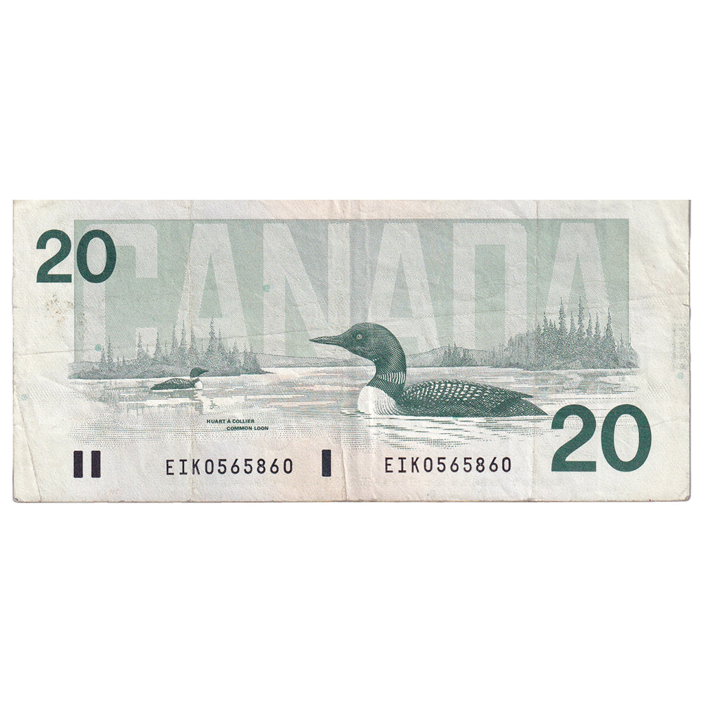 Banknote, Canada, 20 Dollars, 1991, KM:97a, EF(40-45)