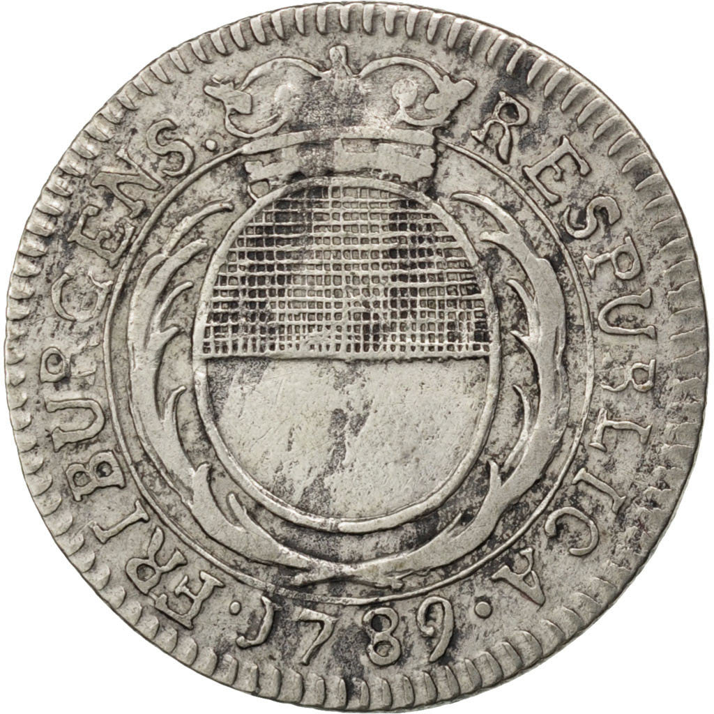 Suisse, Canton de Fribourg, 7 Kreuzer (1/8 Gulden), 1789, KM 58