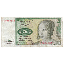 Banknote, GERMANY - FEDERAL REPUBLIC, 5 Deutsche Mark, 1960, 1960-01-02, KM:18a