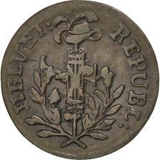 SWITZERLAND, Rappen, 1801, KM #A11, AU(50-53), Billon, 0.69