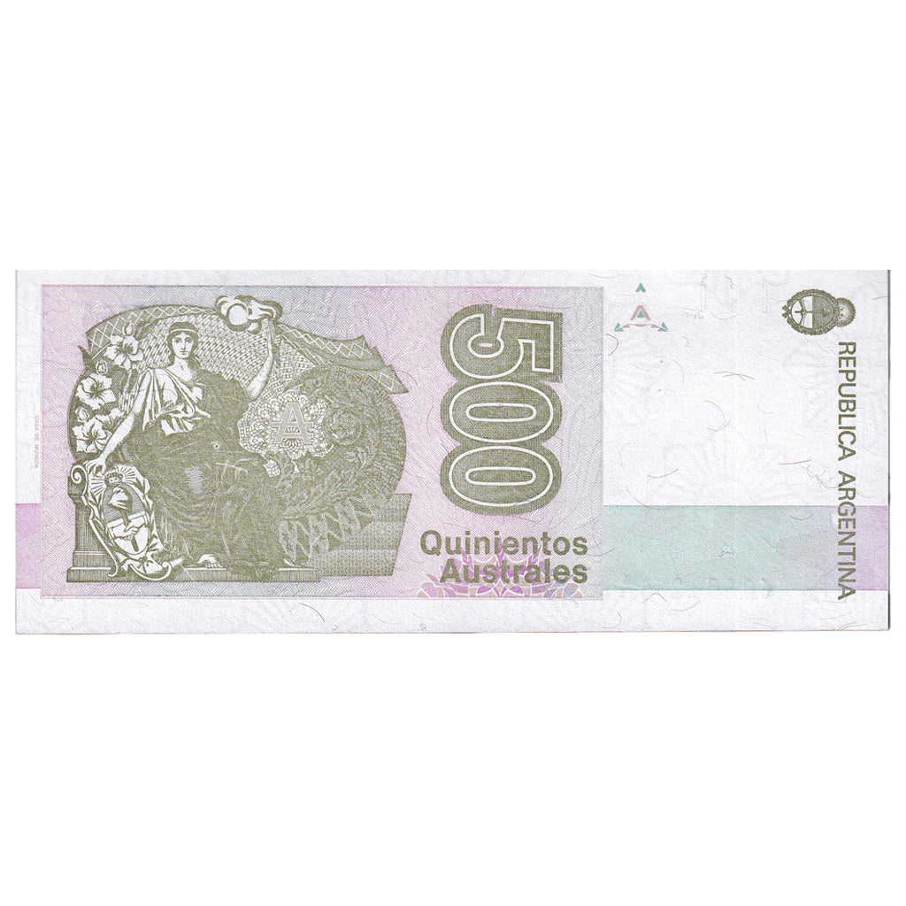 Biljet, Argentinië, 500 Australes, 1990, KM:328b, NIEUW