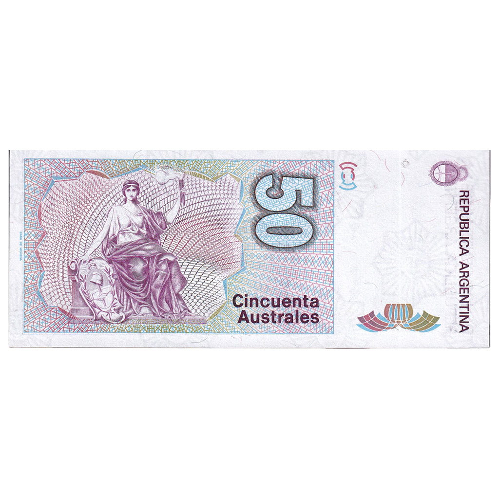 Billete, 50 Australes, 1989-1990, Argentina, KM:326b, UNC