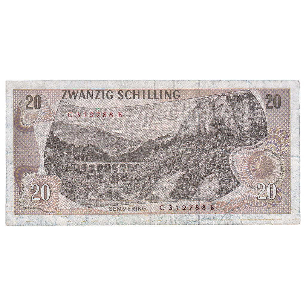 Banknote, Austria, 20 Schilling, 1967, 1967-07-02, KM:142a, EF(40-45)