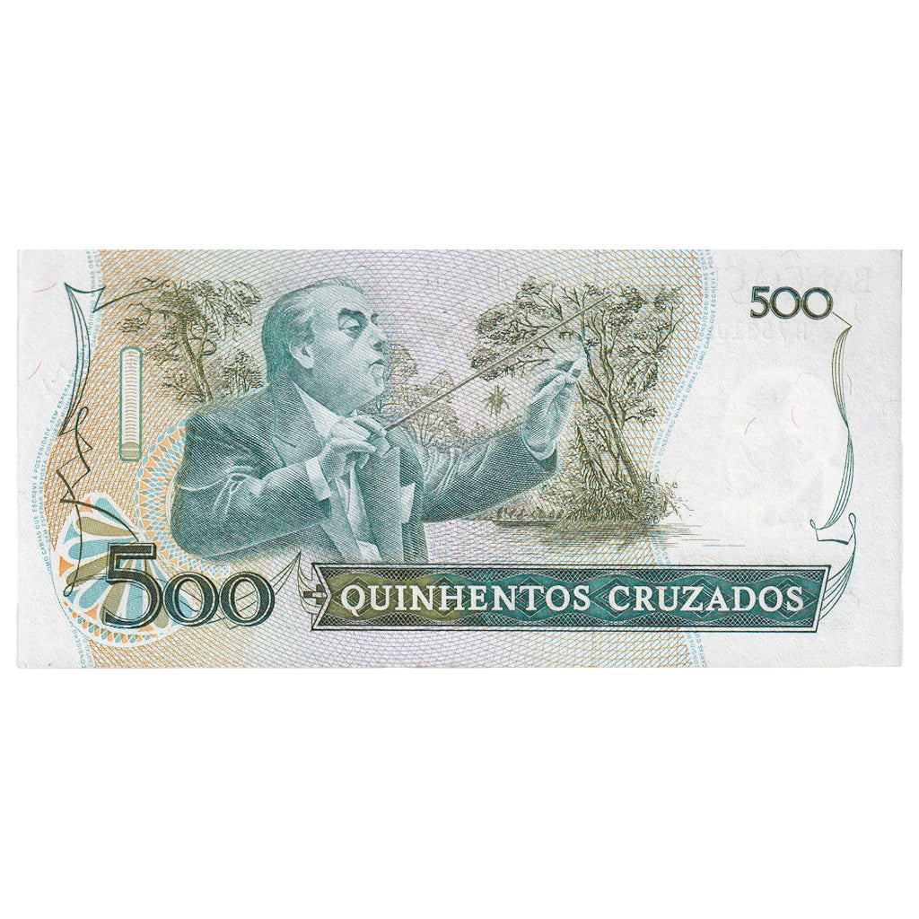 Banknote, Brazil, 500 Cruzados, Undated (1988), KM:212d, UNC(65-70)