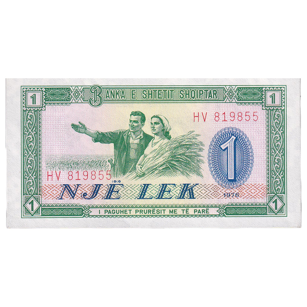 Billet, Albanie, 1 Lek, 1976, KM:40a, NEUF