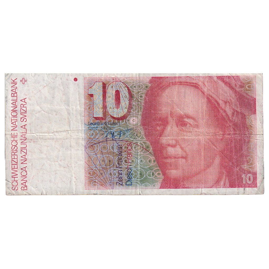 Banknote, Switzerland, 10 Franken, 1986, KM:53f, VF(20-25)