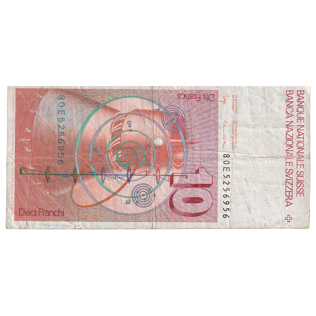 Banknote, Switzerland, 10 Franken, 1986, KM:53f, VF(20-25)