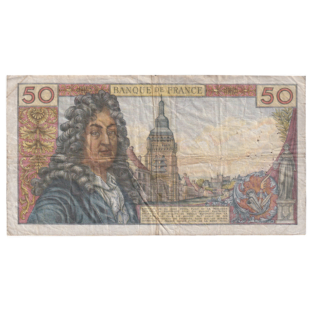 France, 50 Francs, Racine, 1976, D.289, TB, Fayette:64.32, KM:148f