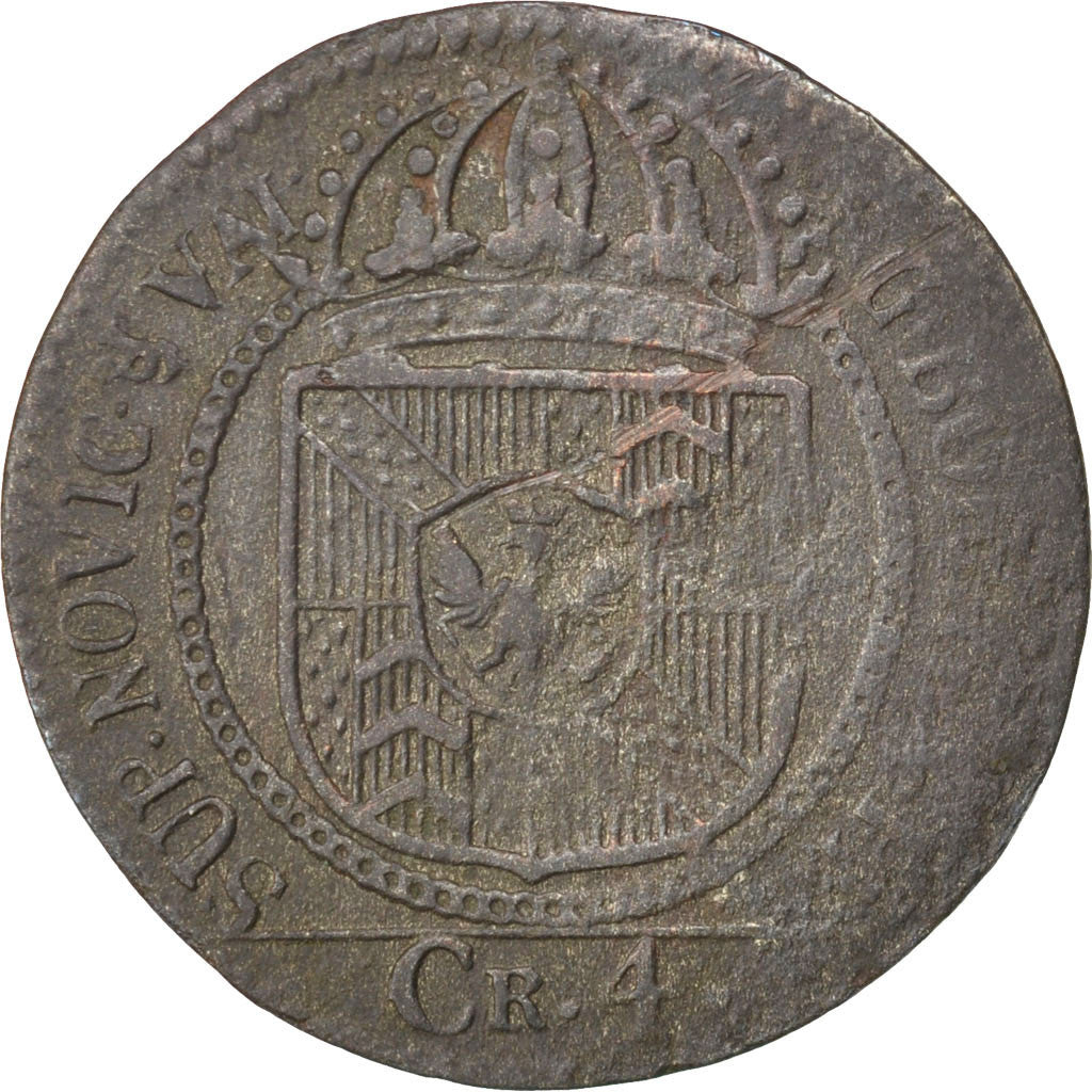 Coin, SWISS CANTONS, NEUCHATEL, 4 Kreuzer, 1793, Neuenburg, VF(30-35), Billon