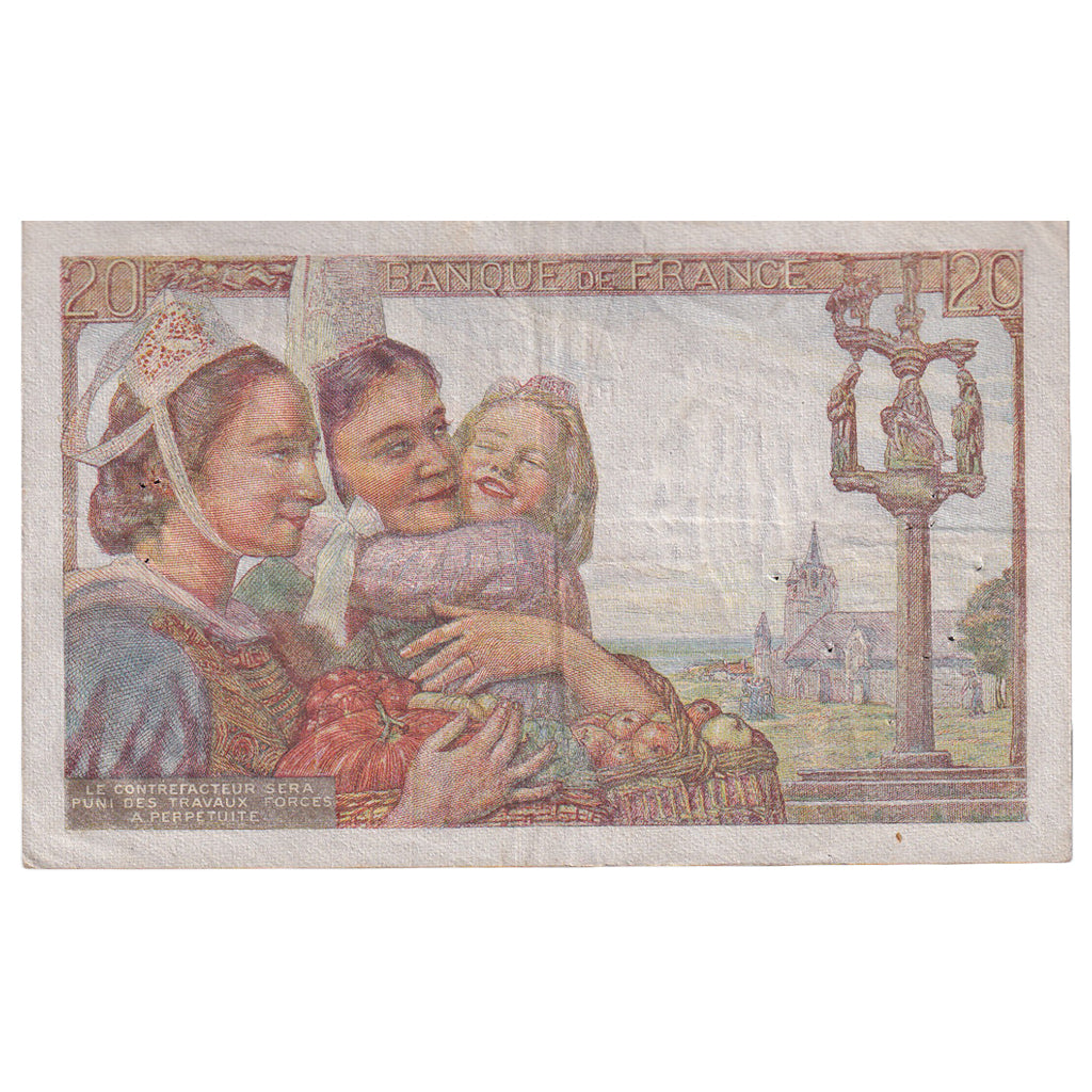 Frankreich, 20 Francs, Pêcheur, 1942, N.69, SS, Fayette:13.5, KM:100a