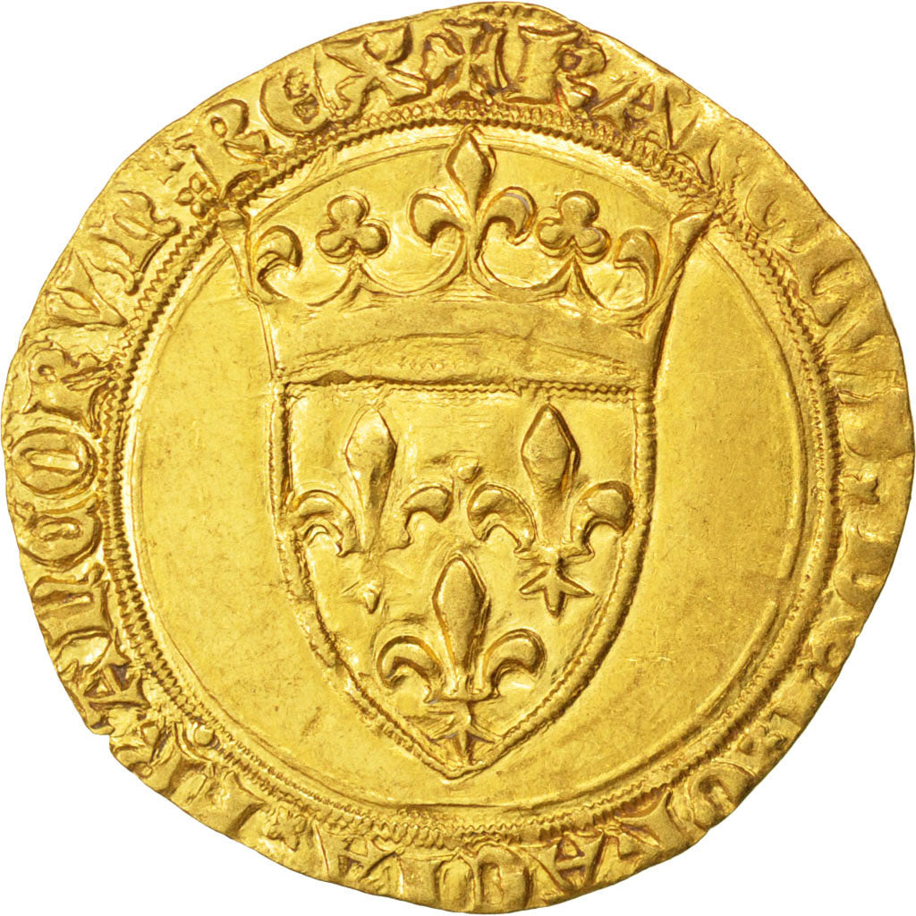 Charles VI, Écu d'or à la couronne, Paris, 3ème émission, Duplessy 369B