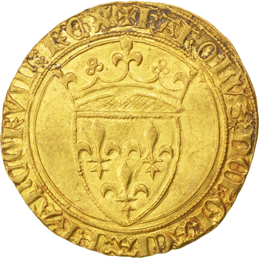 FRANCE, Ecu d'or, Saint André Villeneuve Les Avignon, AU(50-53), Gold, Duplessy 