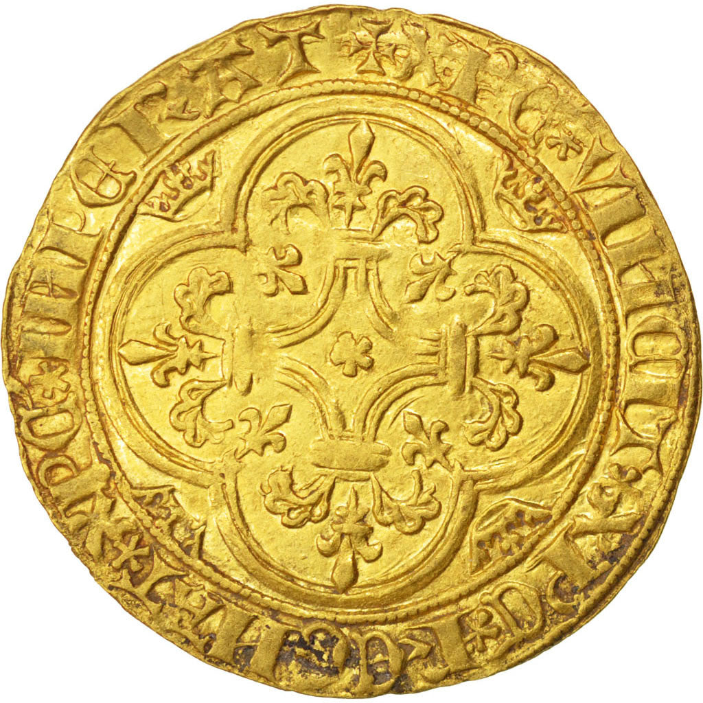 FRANCE, Ecu d'or, Saint André Villeneuve Les Avignon, AU(50-53), Gold, Duplessy 