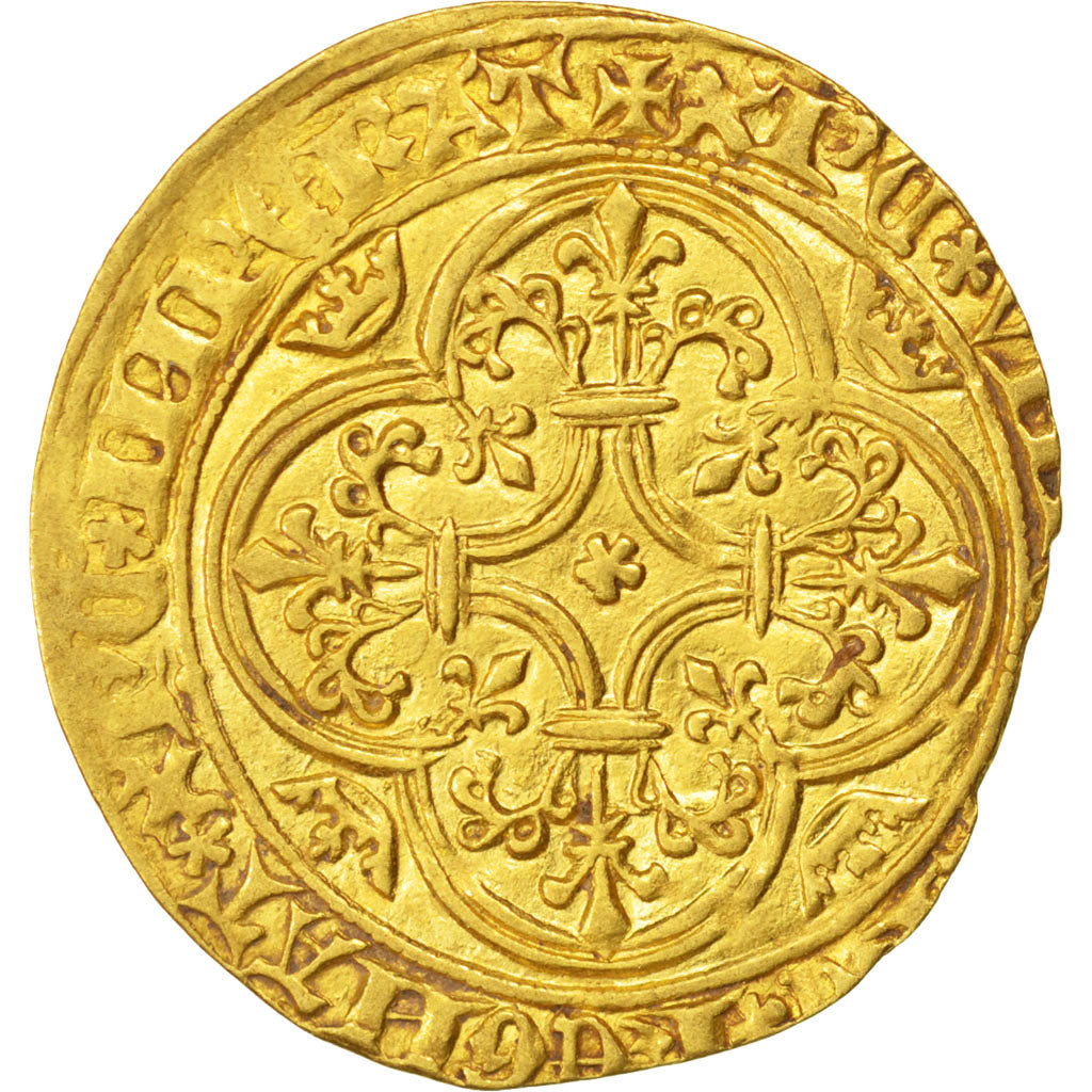 FRANCE, Ecu d'or, Saint André Villeneuve Les Avignon, AU(50-53), Gold, Duplessy 