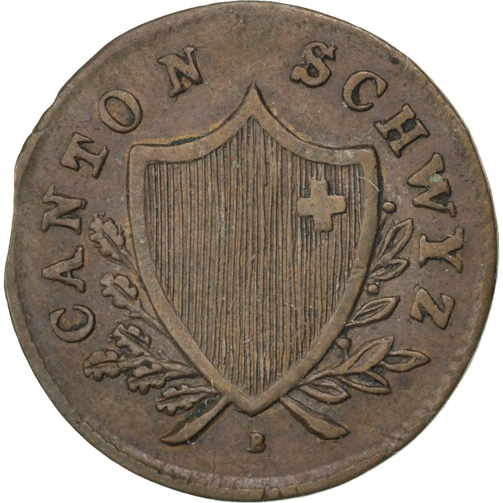 SWISS CANTONS, 2 Rappen, 1845, KM #62, AU(50-53), Billon, 1.17