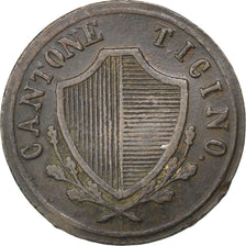 SWISS CANTONS, 6 Denari, 1841, KM #1, EF(40-45), Copper, 1.55