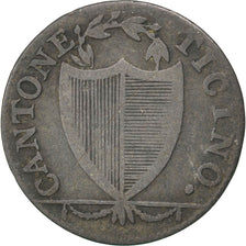SWISS CANTONS, 3 Soldi, 1813, KM #2, VF(20-25), Billon, 1.55