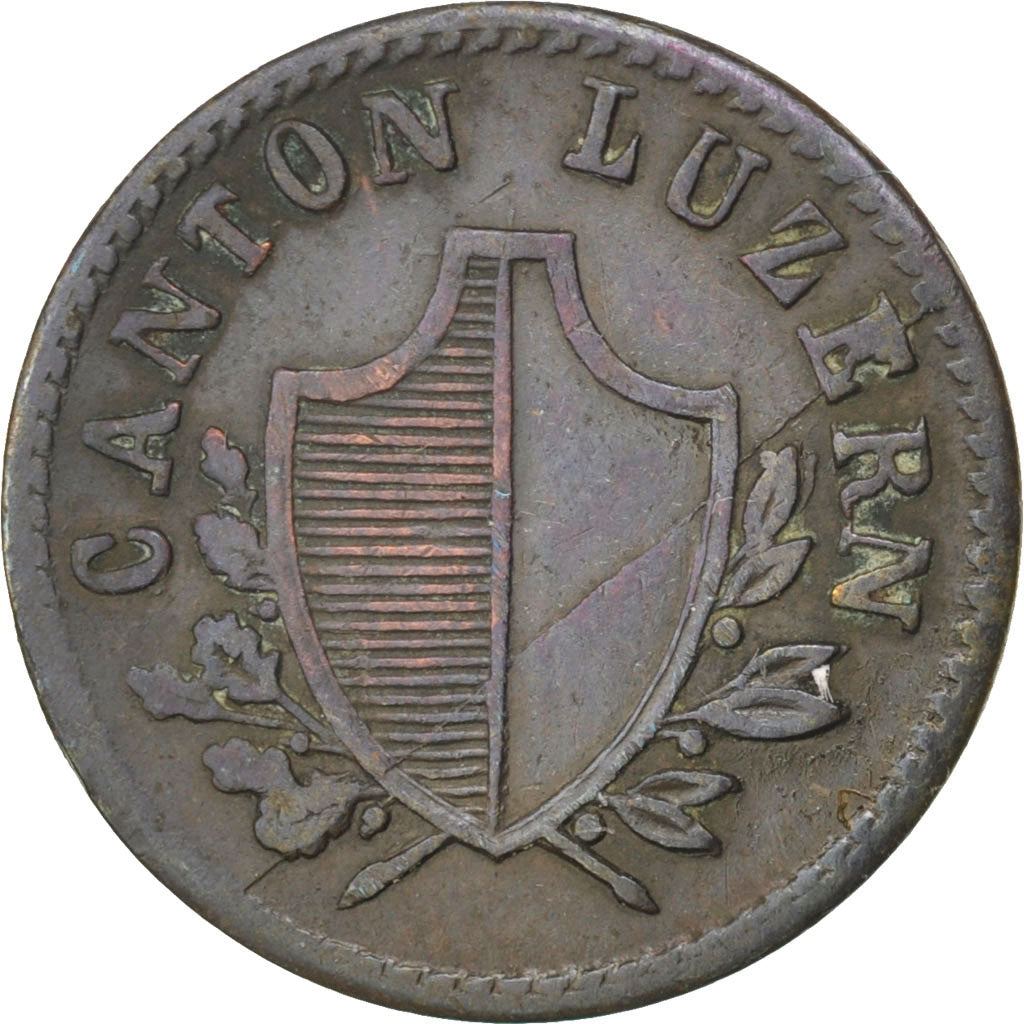 SWISS CANTONS, Rappen, 1846, KM #119, EF(40-45), Copper, 1.30