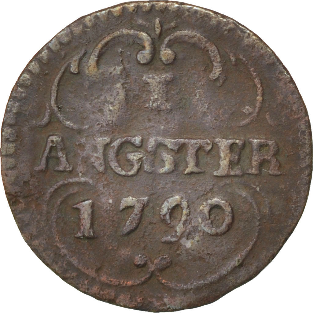 SWISS CANTONS, Angster, Rappen, 1790, KM #76, VF(20-25), Copper, 0.46