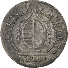 SWISS CANTONS, Batzen-10 Rappen, 1811, KM #101, EF(40-45), Billon, 2.74