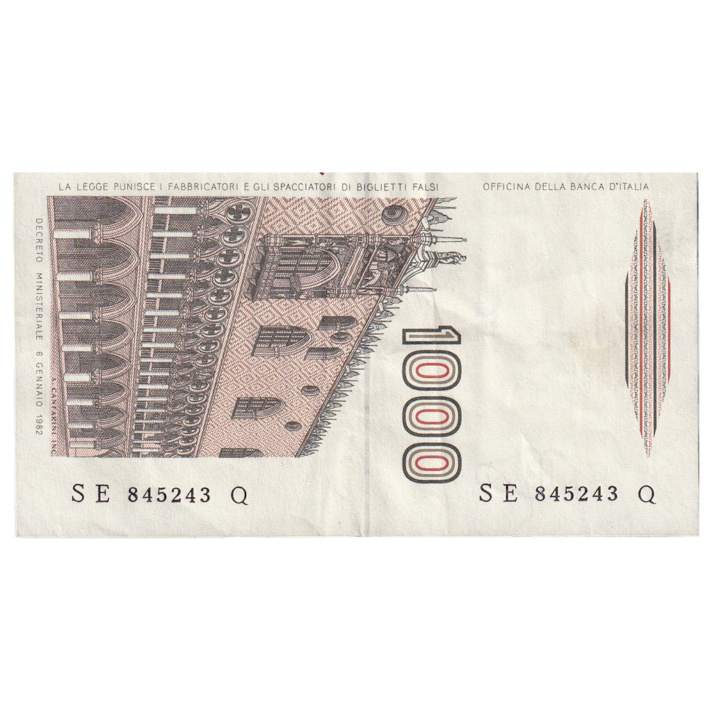 Banknote, Italy, 1000 Lire, 1982, 1982-01-06, KM:109b, AU(55-58)